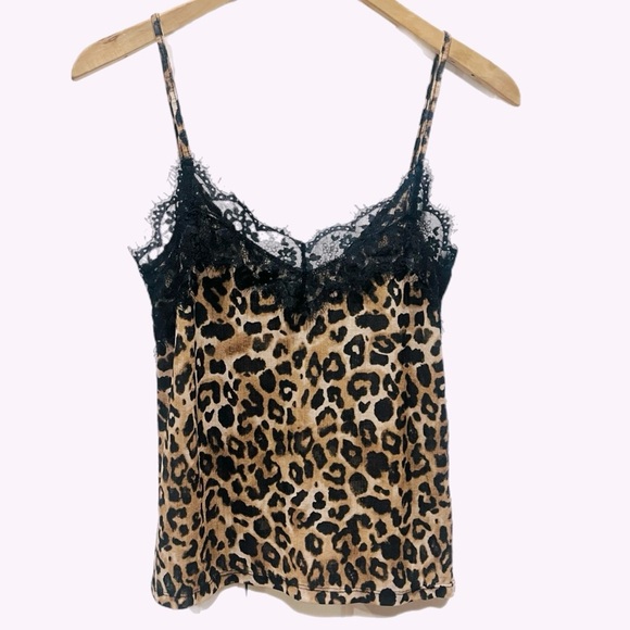Zara Trafaluc Lace Detail Cami in Cheetah Size Small - Picture 5 of 6